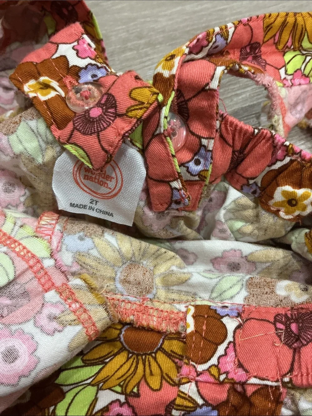 Carter's Pink Tank Bodysuit & Floral Ruffle Romper Set(wonder nation)